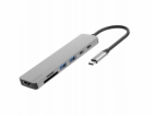 PROOVE Hub USB typu C 7v1 HDMI slot pro SD kartu MicroSD ...