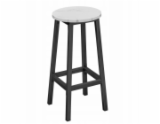 Leobert Barová židle - mramor / černé nohy