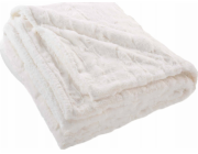 Douceur d`Interieur Plyšová deka z umělé kožešiny pro interiérový design, PŘÍRODNÍ