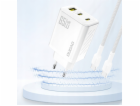 Dudao Nabíječka A29 65W GaN do zásuvky 2 x USB-C + 1 x US...