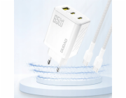 Dudao Nabíječka A29 65W GaN do zásuvky 2 x USB-C + 1 x USB-A - bílá
