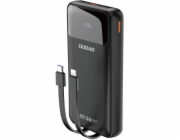 Dudao Powerbanka K15Pro 20000mAh 22,5W PD s USB-C / USB-A / vestavěným Lightning kabelem, USB-C černá