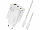 Dudao A29C 65W GaN nabíječka do zásuvky + USB-C kabel - bílá