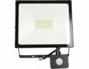 Orno LED světlomet ALLED 50W s PIR, 4000lm, IP44, 4000K, hliník+sklo