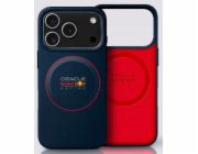 Red Bull Silikonový kryt MagSafe s červeným kroužkem pro iPhone 17 Pro, tmavě modrý