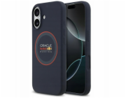 Red Bull Silikonový kryt MagSafe s červeným kroužkem pro iPhone 17, tmavě modrý