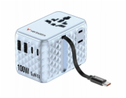 Verbatim Cestovní adaptér EU/UK/US GaN 2xUSB-C/2xUSB-A/1xUSB-C PD 100W modrý 30192