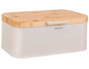 KingHoff Kh-1928 Ocelová chlebnice s bambusovým krytem