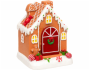 Fééric Lights and Christmas Perníková chaloupka, 8 LED diod, pohyblivá se zvukem, 16,2 cm