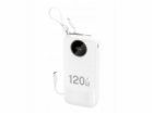 Dudao Powerbanka K13Pro 20000mAh s vestavěným kabelem, bílá