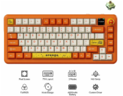 Ajazz AK820 MAX Avocado Switch oranžovo-bílý motiv-RGB-s obrazovkovou klávesnicí
