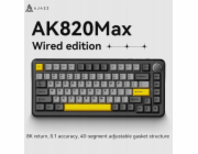 Ajazz Mechanická herní klávesnice AK820 MAX s magnetickými spínači - černá-šedá-žlutá RGB