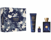 Versace Pour Homme Dylan Blue Set toaletní voda ve spreji 100ml + sprchový gel 150ml + toaletní voda miniatura 5ml