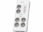 Philips Přepěťová ochrana 6 zásuvek bez pinu + USB C Phil...
