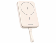 Ugreen PB760 PD 20W MagSafe 10000mAh magnetická powerbanka + USB-C kabel (béžová)