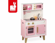 Janod Velká dřevěná kuchyň se zvukem a 6 doplňky Candy Chic (J06554)