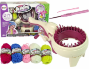 LeanToys Kreativní sada Pletací stroj s 5 barvami nití LEAN Toys