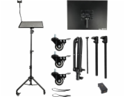 Bitmat Stojan DNA PLS2 na notebook, mixážní pult, projektor do 10 kg, ocel, držák na smartphone, bezpečnostní popruhy, kolečka
