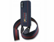 Red Bull Silikonový pouzdro RBHMP16S24SISOLRV pro iPhone 16 6.1 s vertikálním logem MagSafe, tmavě modrá