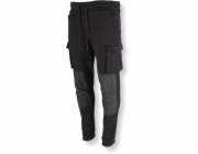 R.E.I.S. Černé tepláky, velikost L, gramáž 300 g/m2