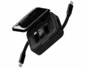 Energea Nabíjecí kabel Bazic GoCharge Loop 5 v 1 s konektory Lightning, USB-A a Micro USB, 1 m, černý