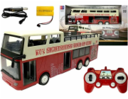 Lean Sport dvoupatrový autobus na dálkové ovládání na dálkové ovládání 2,4G 1:18