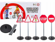 LeanToys Vzdělávací sada dopravních výstražných značek 5 dílů 70 cm