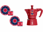 Bialetti - Veselá vánoční sada Moka Express 3tz červený k...
