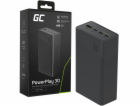 Green Cell Powerbanka 30 000 mAh, 22,5 W, 4 porty, černá
