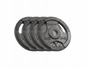 Rebel Active Sada olympijských závaží z litiny 4x5kg, otvor 51mm, deska s úchyty, REBEL ACTIVE