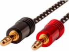 Monoprice Banánový kabel x2 - Banánový kabel x2 1,8 m černý