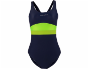 Crowell Dámské plavky Crowell Katie barva 02 tmavě modrá-limetkově zelená 36