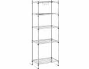 Royal Catering Drátěný úložný regál s prolamovanými otvory, šedý, 150x55x35cm, nosnost do 150 kg Drátěný úložný regál s prolamovanými otvory, šedý, 150x55x35cm, nosnost do 150 kg (10011227) - 1009674