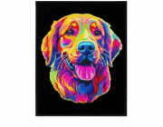 DIAMOND DOTZ - Dospělý zlatý retrívr v neonové barvě