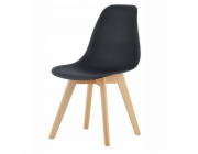 Leobert Židle LAGO z ekokůže - šedobílé / černé nohy x1