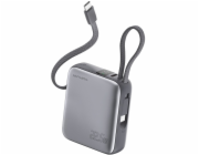 4smarts Powerbanka kapesní s dvojitým kabelem 10000mAh 22,5W s vestavěným USB-C kabelem 15cm šedá