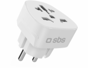 SBS Mobile Cestovní adaptér SBS Shucko/EU - univerzální - bílý