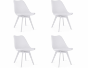 Leobert Židle MARK - bílá / bílé nohy x 4