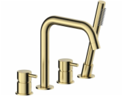 Celto 5035-210-31 / KFA / MOZA / 4OTVOROVÁ PODLAHOVÁ VANOVÁ BATERIE, KARTÁČOVANÁ ZLATÁ