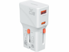 4smarts Cestovní nabíječka World 25W USB-C + USB-A bílá