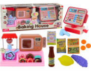 LeanToys Obchod s koblihami, cukrárna, pokladna, sada pro mikrovlnnou troubu