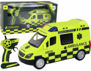 LeanToys Žlutá sanitka na dálkové ovládání se světly