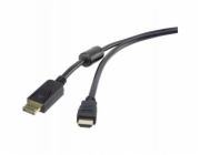 Renkforce RF-3301446, 3 m, DisplayPort, HDMI Typ A (Standard), Zástrčka, Zástrčka, Zlatý