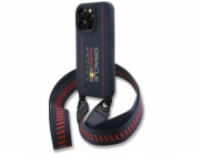Red Bull Silicone Vertical Logo MagSafe Zadný Kryt + Crossbody popruh pre iPhone 16 Pro Max modrý