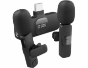 NoName Klopové mikrofony SBS s USB-C přijímačem 2 ks - černé