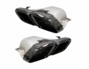 Poujoulat Černé koncovky tlumiče výfuku pro MERCEDES třídy C W205 S205 A205 C205 GLE C292 třídy S W222 před faceliftem 2015-2018