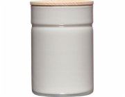 Riess RIESS - Kuchyňská nádoba s dřevěným víkem 0,5 l světle šedá