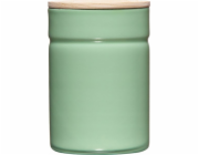 Riess RIESS - Kuchyňská nádoba s dřevěným víkem 0,5 l Slow Green
