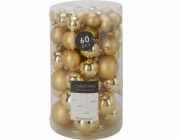 Koopman Sada 60 vánočních ozdob, plastové, zlaté