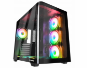 Rampage Akvarijní pouzdro Loopy s 7x ARGB Infinity HUB ventilátorem, černé (LOOPY-BLACK)